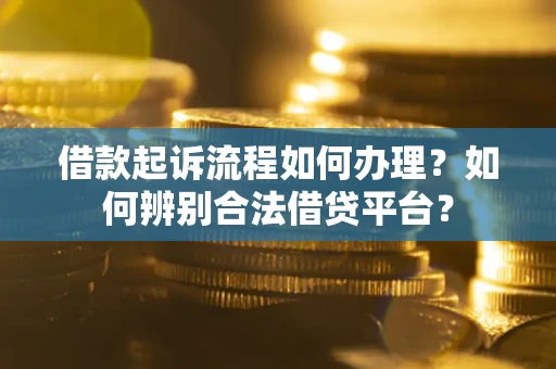 武汉借款起诉流程如何办理？如何辨别合法借贷平台？