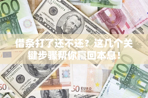 武汉借条打了还不还？这几个关键步骤帮你赢回本息！