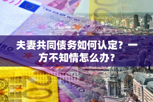 武汉夫妻共同债务如何认定？一方不知情怎么办？