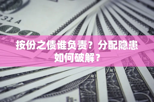 武汉按份之债谁负责？分配隐患如何破解？