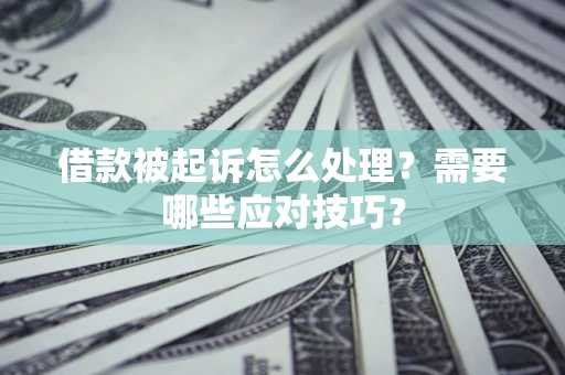 武汉借款被起诉怎么处理？需要哪些应对技巧？